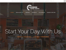 Tablet Screenshot of clockworkcoffeeshoppe.com